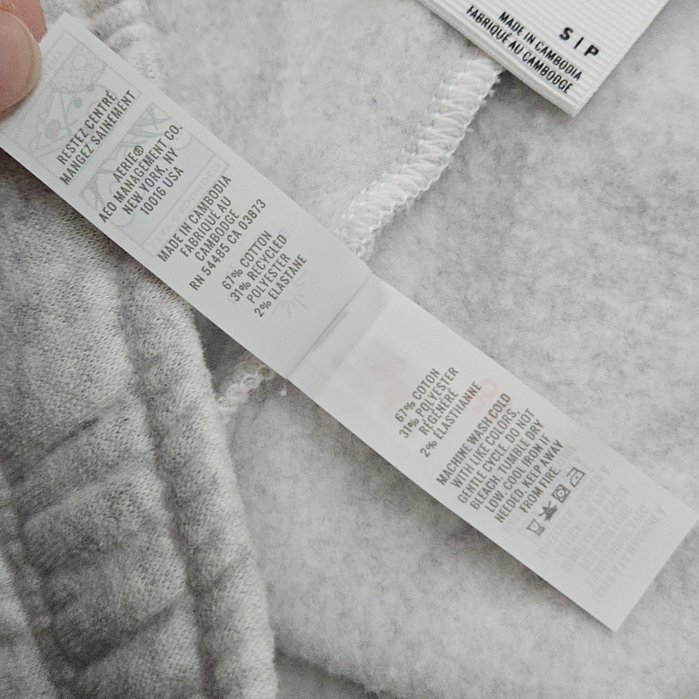 OFFLINE by Aerie Sweatpants Womens S Gray Fleece Joggers Loungewear Athleisure - Picture 8 of 11
